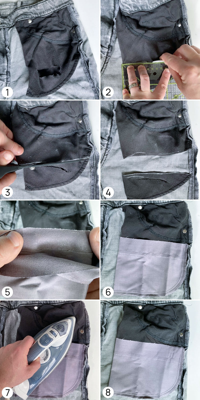 Iron-On Replacement Pockets