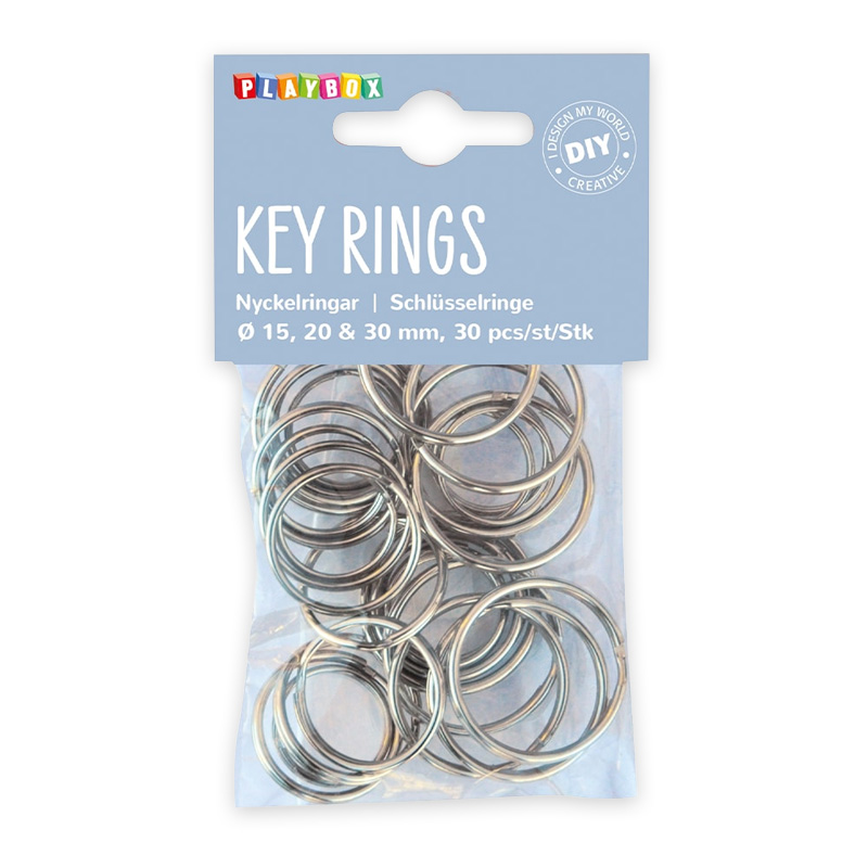 Key Rings in Three Sizes