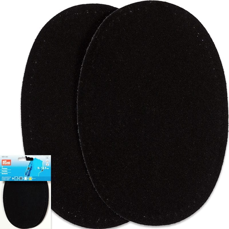 Velour Elbow Patches – 0.75 mm Thickness - 8 x 10.5 cm , Black
