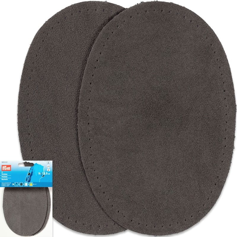 Velour Elbow Patches – 0.75 mm Thickness - 8 x 10.5 cm , Medium Grey