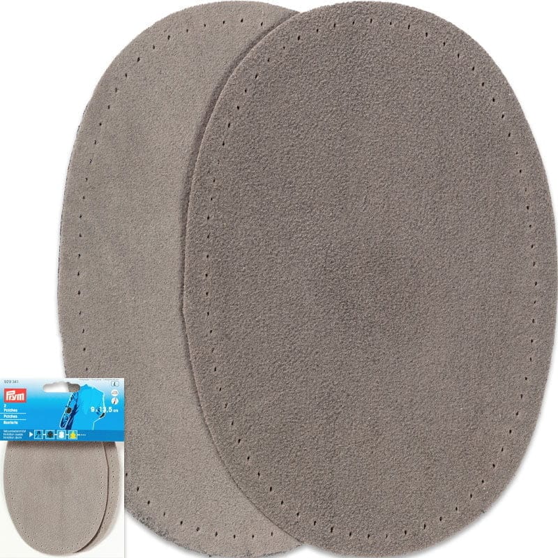 Velour Elbow Patches – 0.75 mm Thickness - 8 x 10.5 cm , Light Grey