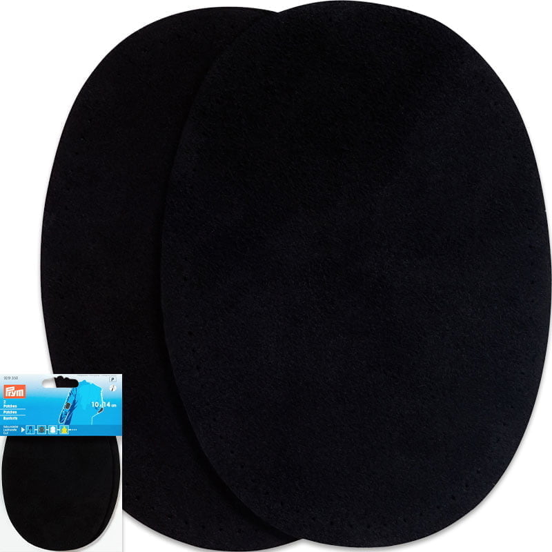 Suede Elbow Patches – 1.6 mm Thickness - 10 x 14 cm , Black