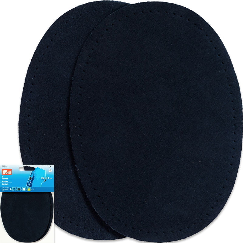 Suede Elbow Patches – 1.6 mm Thickness - 10 x 14 cm , Navy Blue