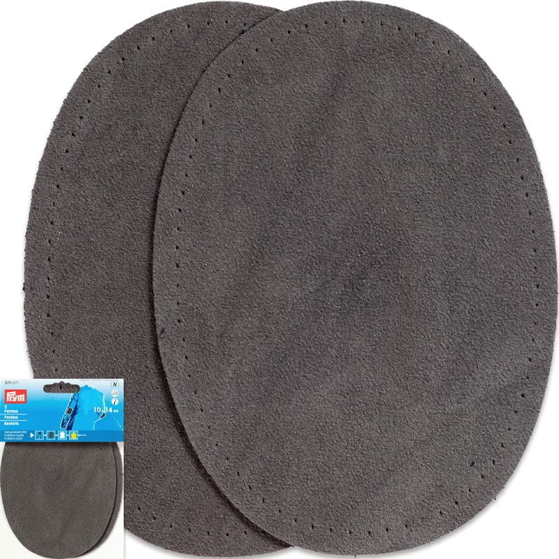 Velour Elbow Patches – 0.75 mm Thickness - 10 x 14 cm , Medium Grey