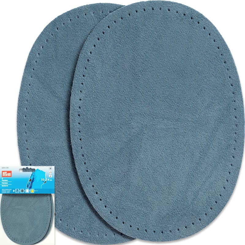 Velour Elbow Patches – 0.75 mm Thickness - 9,5 x 14,5 cm , Jeans Blue