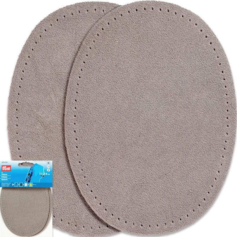 Velour Elbow Patches – 0.75 mm Thickness - 9,5 x 14,5 cm , Light Grey