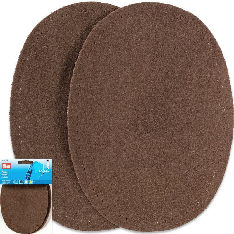 Velour Elbow Patches – 0.75 mm Thickness - 9,5 x 14,5 cm , Medium Brown