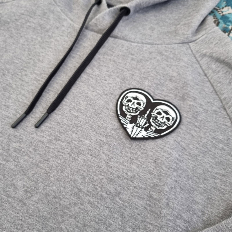 Skull Heart – Iron-on Patch - Image 2