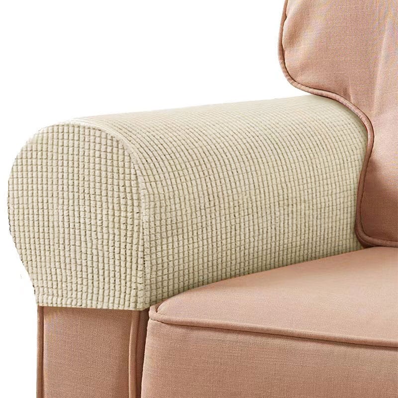 Armrest covers for sofas and armchairs - Cream White