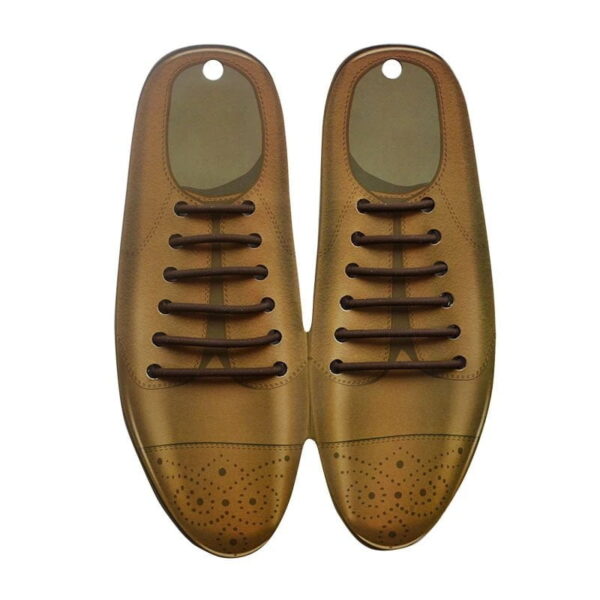 shoelaces for brown dress shoes Round Dark Brown Waxed Cotton Shoelaces main image 1