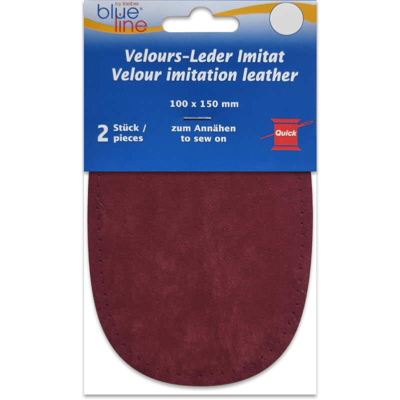 Suede-Feel Elbow Patches – 0.8 mm Thickness - Bordeaux