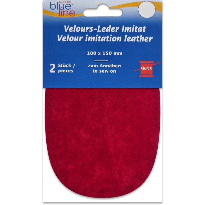 Suede-Feel Elbow Patches – 0.8 mm Thickness - Red