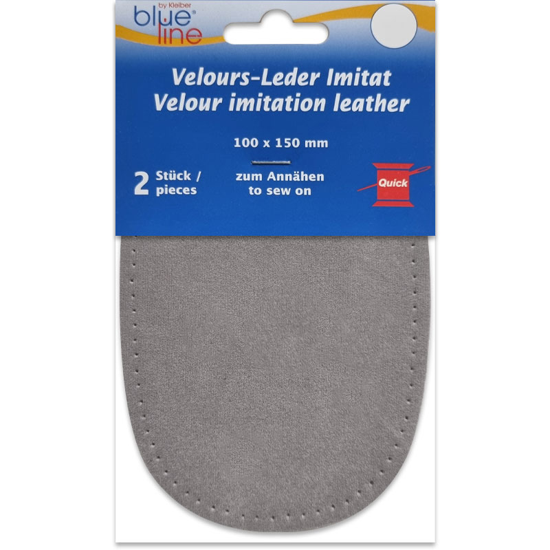 Suede-Feel Elbow Patches – 0.8 mm Thickness - Light Grey