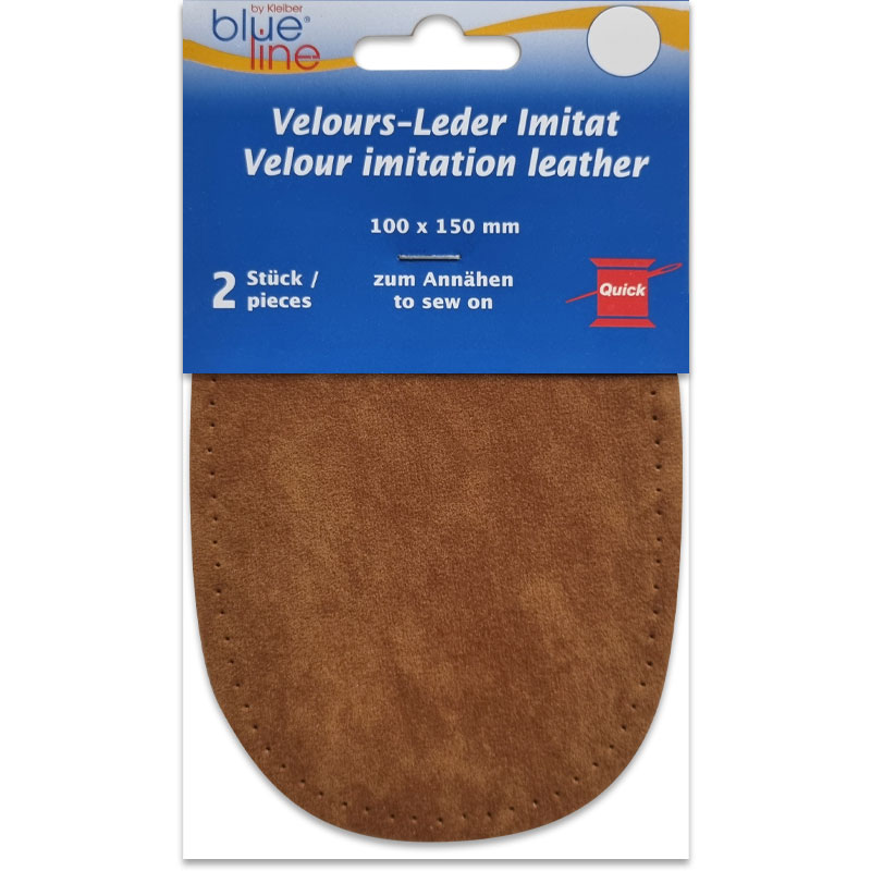 Suede-Feel Elbow Patches – 0.8 mm Thickness - Medium Brown
