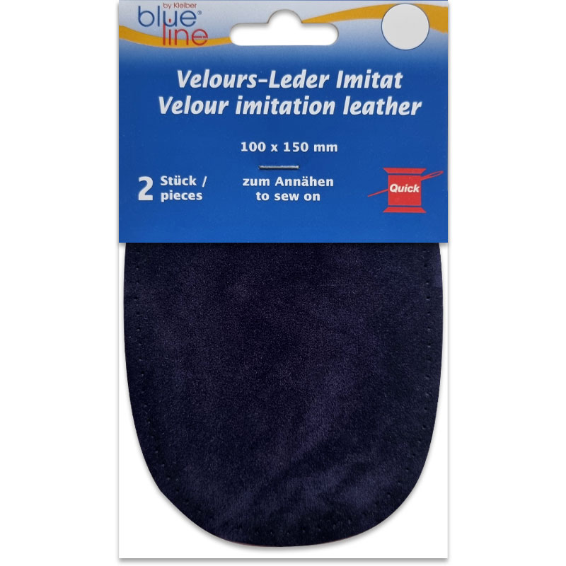 Suede-Feel Elbow Patches – 0.8 mm Thickness - Navy Blue