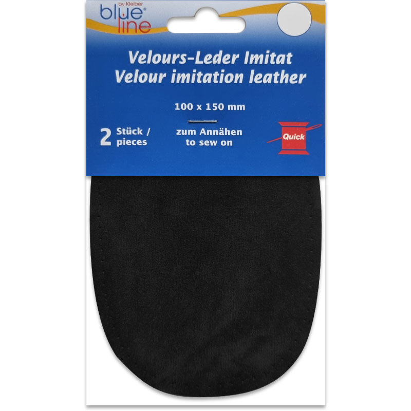 Suede-Feel Elbow Patches – 0.8 mm Thickness - Black