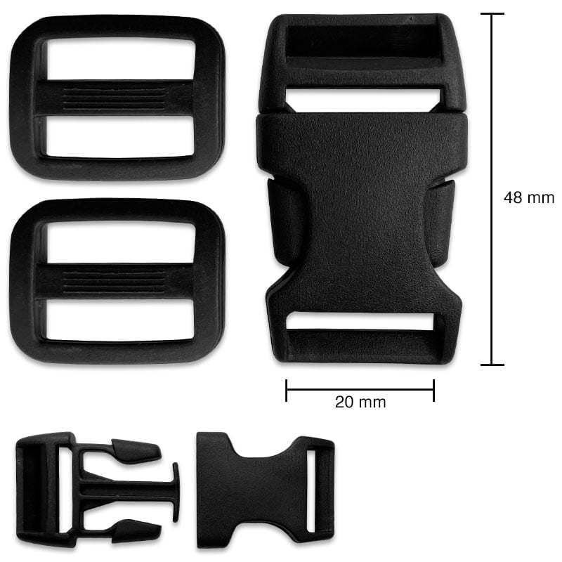 Backpack buckle – Replace a broken side-release buckle - 20 mm