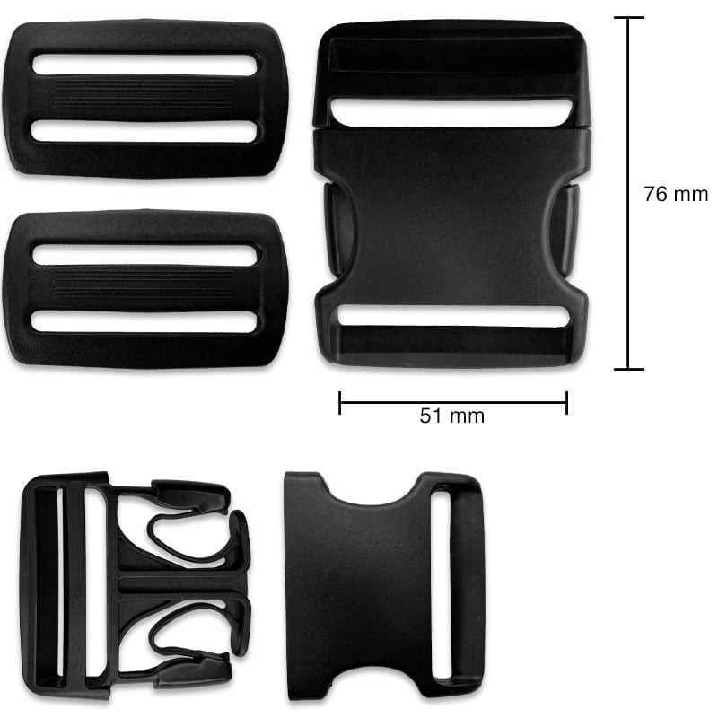 Backpack buckle – Replace a broken side-release buckle - 51 mm