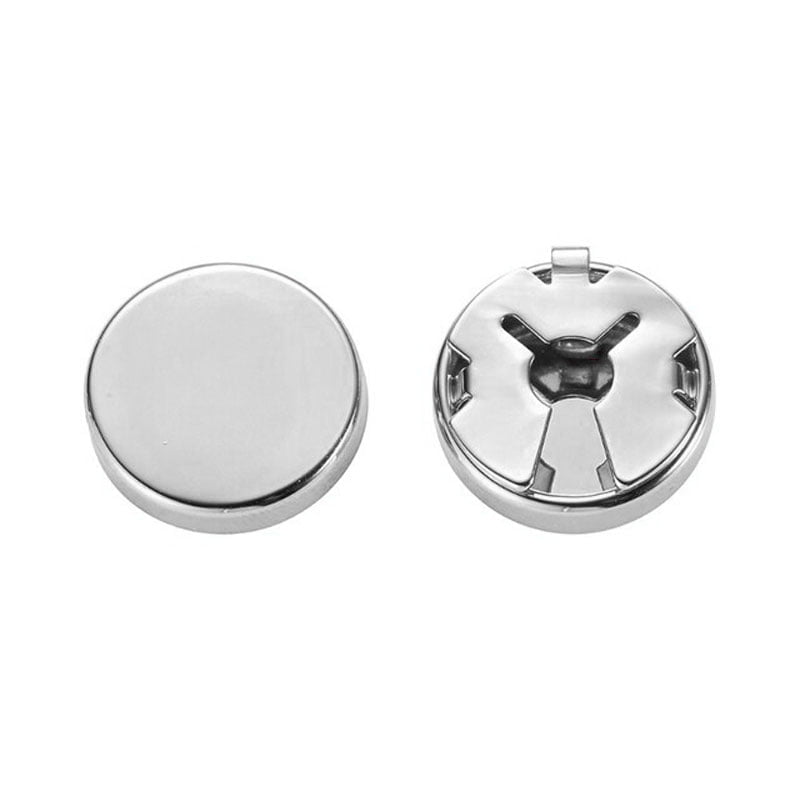Button Cover Cufflinks for Regular Shirts - Silver