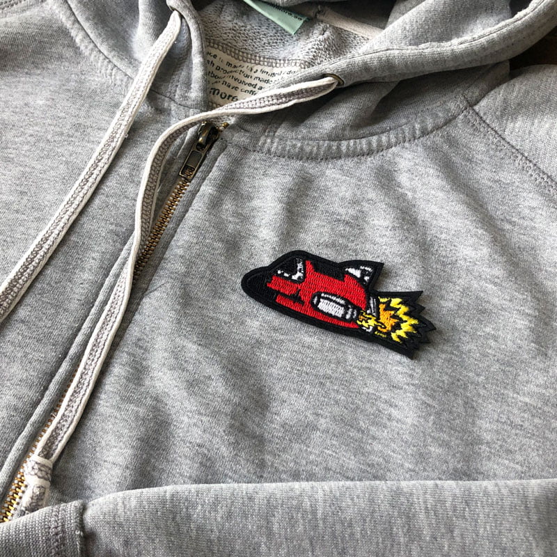 Rocket Flying – Iron-on Patch - Image 2
