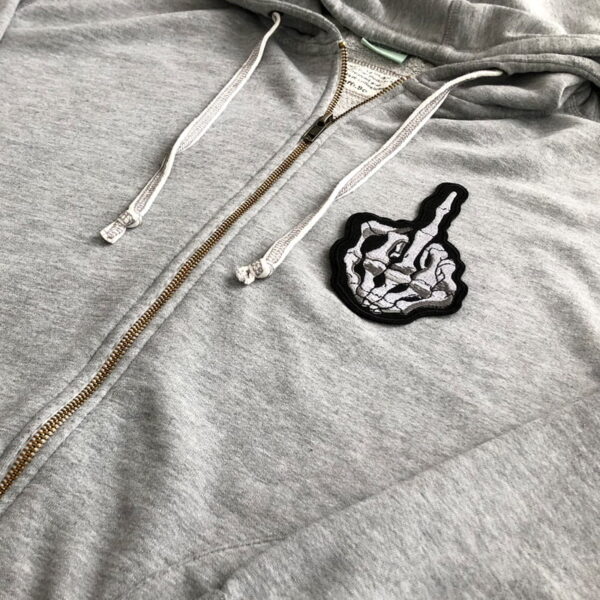 The Rude Finger Rude Finger – Iron-on Patch - Laglappen.co.uk