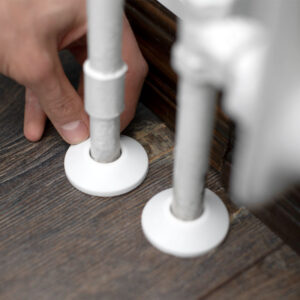 White Plastic Pipe Collars