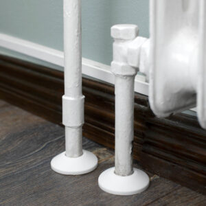 White Plastic Pipe Collars