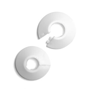 White Plastic Pipe Collars