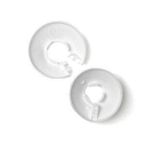 White Plastic Pipe Collars