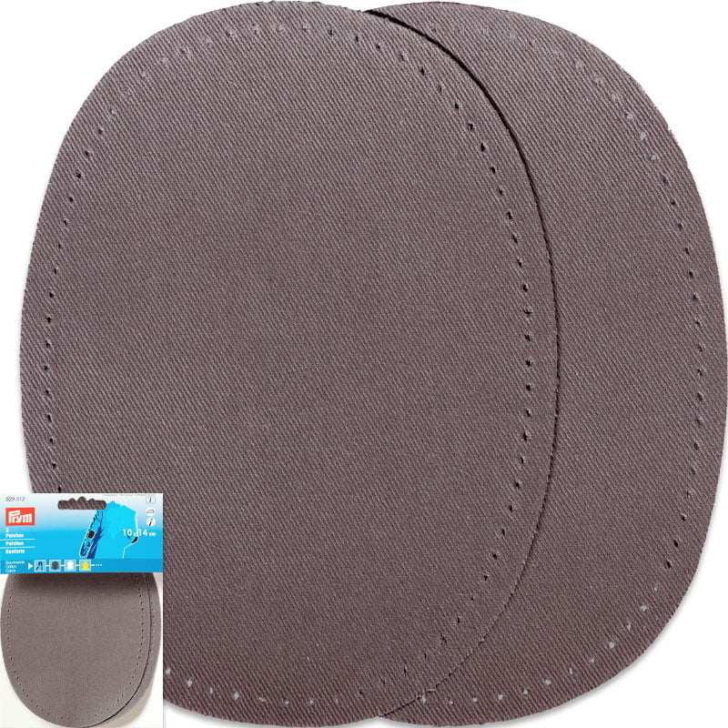 Cotton Elbow Patches - Grey , 10 x 14 cm