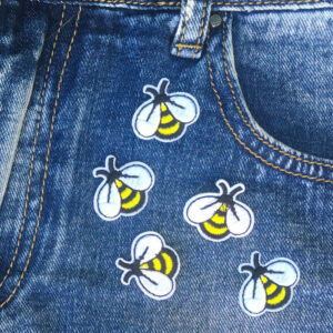 Alternative view of Round Bumblebee – Iron-on Patches