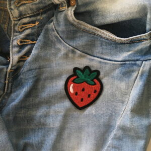 Alternative view of Cute Strawberry – Iron-on Patch